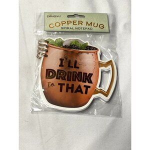 crown jewlz COPPER MUG SPIRAL NOTEPAD ill drink to that